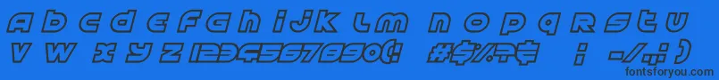 AstralDelight Font – Black Fonts on Blue Background