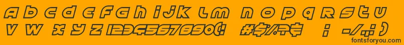 AstralDelight Font – Black Fonts on Orange Background