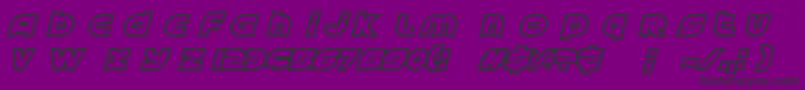 Fonte AstralDelight – fontes pretas em um fundo violeta