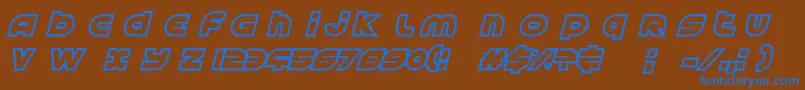 Więcej informacji o czcionce AstralDelight Czcionka AstralDelight – niebieskie czcionki na brązowym tle