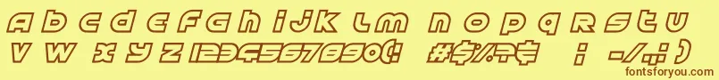 AstralDelight Font – Brown Fonts on Yellow Background