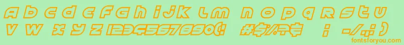 AstralDelight Font – Orange Fonts on Green Background