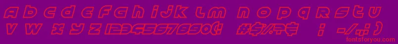 Шрифт AstralDelight – красные шрифты на фиолетовом фоне