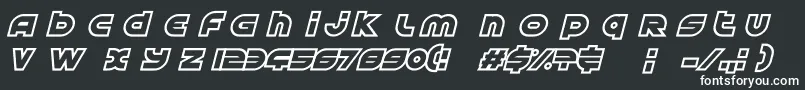 AstralDelight-fontti – valkoiset fontit mustalla taustalla