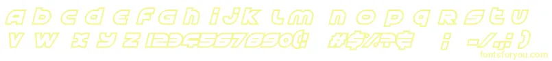 AstralDelight Font – Yellow Fonts on White Background
