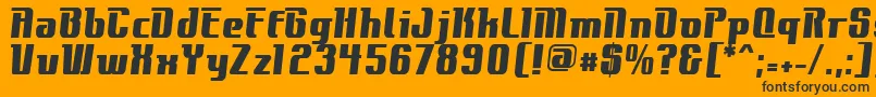 ContactExtrabold Font – Black Fonts on Orange Background