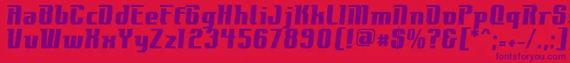 Police ContactExtrabold – polices violettes sur fond rouge