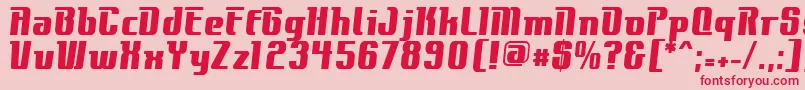 ContactExtrabold Font – Red Fonts on Pink Background