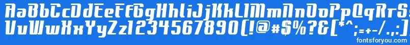 フォントContactExtrabold – 青い背景に白い文字