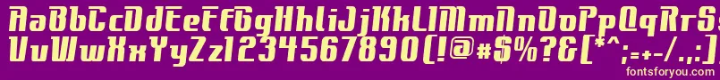 ContactExtrabold Font – Yellow Fonts on Purple Background