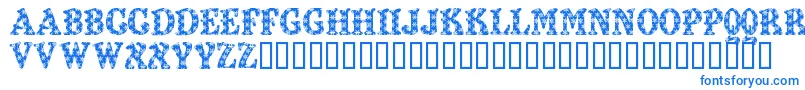 KiddyFlakey Font – Blue Fonts on White Background