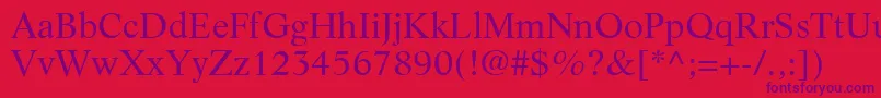 Шрифт LifeLtRoman – фиолетовые шрифты на красном фоне
