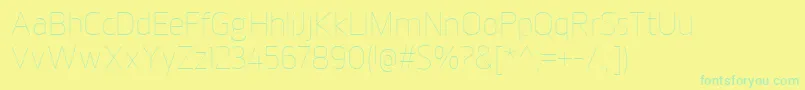 JuhlThin Font – Green Fonts on Yellow Background