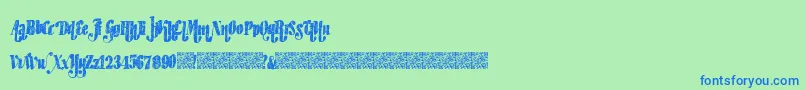Hipsterfactory Font – Blue Fonts on Green Background