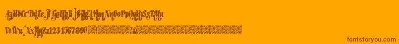 Hipsterfactory Font – Brown Fonts on Orange Background