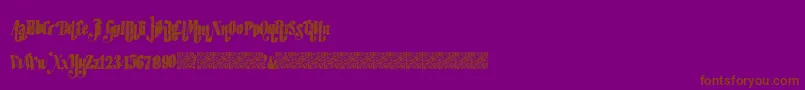 Hipsterfactory-Schriftart – Braune Schriften auf violettem Hintergrund