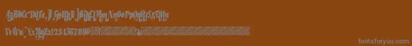 Czcionka Hipsterfactory – szare czcionki na brązowym tle