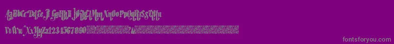 Hipsterfactory-fontti – harmaat kirjasimet violetilla taustalla