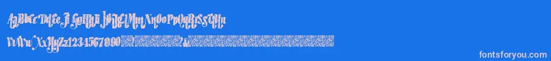 Hipsterfactory Font – Pink Fonts on Blue Background