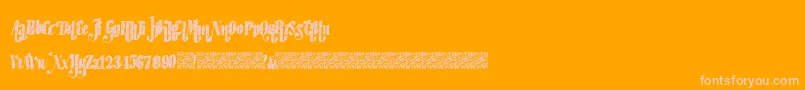 フォントHipsterfactory – オレンジの背景にピンクのフォント