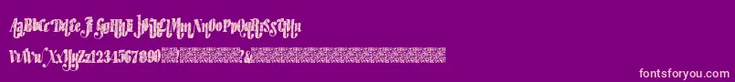 Fonte Hipsterfactory – fontes rosa em um fundo violeta