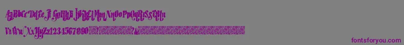 フォントHipsterfactory – 紫色のフォント、灰色の背景