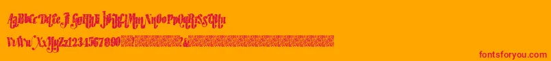 Hipsterfactory Font – Red Fonts on Orange Background