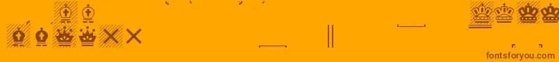Magnfont Font – Brown Fonts on Orange Background