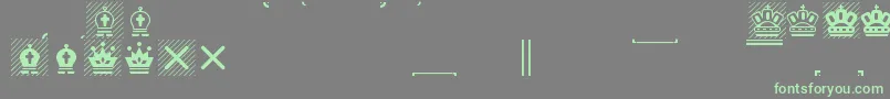 Magnfont Font – Green Fonts on Gray Background