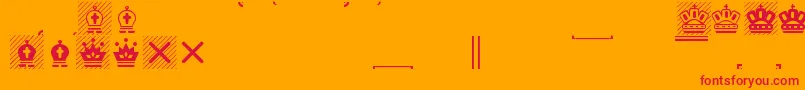 フォントMagnfont – オレンジの背景に赤い文字