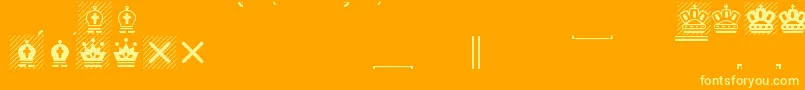 Magnfont Font – Yellow Fonts on Orange Background