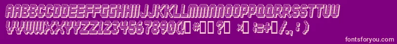 Diskoteq Font – Pink Fonts on Purple Background