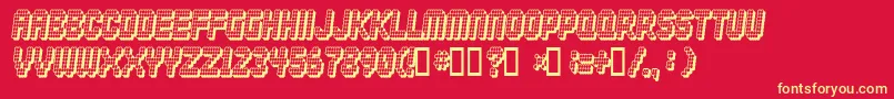 Diskoteq Font – Yellow Fonts on Red Background