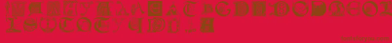 Lettersbats Font – Brown Fonts on Red Background