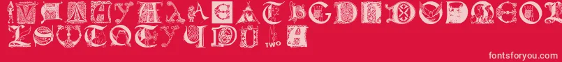 Lettersbats Font – Pink Fonts on Red Background