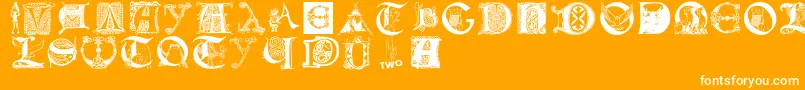 Lettersbats Font – White Fonts on Orange Background