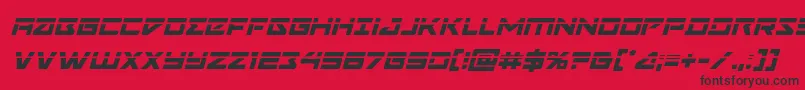 Navycadetlaserital Font – Black Fonts on Red Background