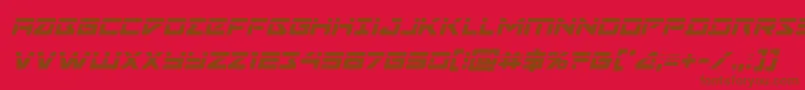 Navycadetlaserital Font – Brown Fonts on Red Background