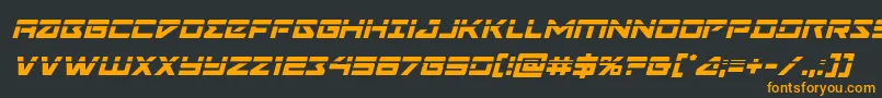 Navycadetlaserital Font – Orange Fonts on Black Background