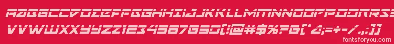 Navycadetlaserital Font – Pink Fonts on Red Background