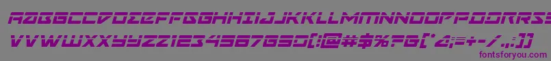 Navycadetlaserital Font – Purple Fonts on Gray Background