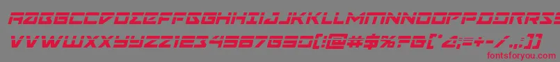 フォントNavycadetlaserital – 赤い文字の灰色の背景
