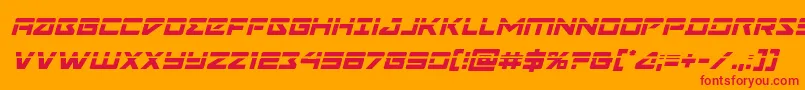 Navycadetlaserital Font – Red Fonts on Orange Background