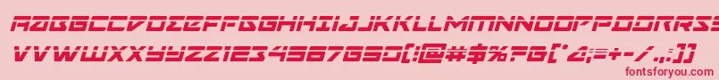 Navycadetlaserital-Schriftart – Rote Schriften auf rosa Hintergrund