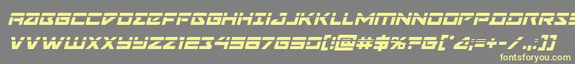 Navycadetlaserital Font – Yellow Fonts on Gray Background