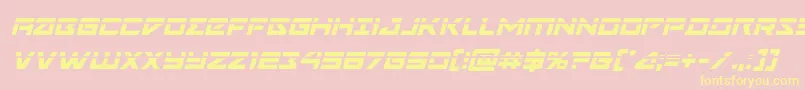 Navycadetlaserital Font – Yellow Fonts on Pink Background