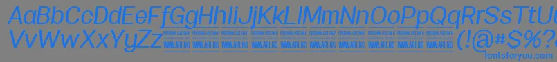 Подробнее о шрифте SpecifypersonalNormmediumitalic Шрифт SpecifypersonalNormmediumitalic – синие шрифты на сером фоне