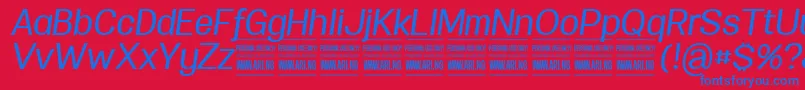 Шрифт SpecifypersonalNormmediumitalic – синие шрифты на красном фоне