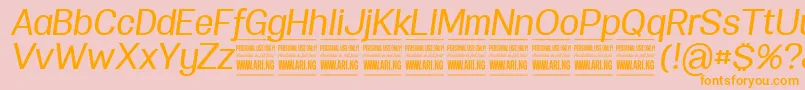 Шрифт SpecifypersonalNormmediumitalic – оранжевые шрифты на розовом фоне