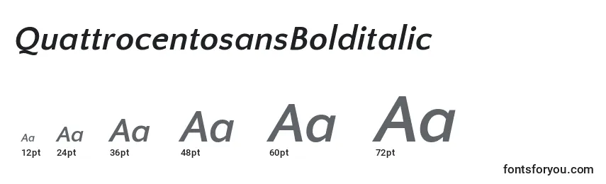 QuattrocentosansBolditalic Font Sizes